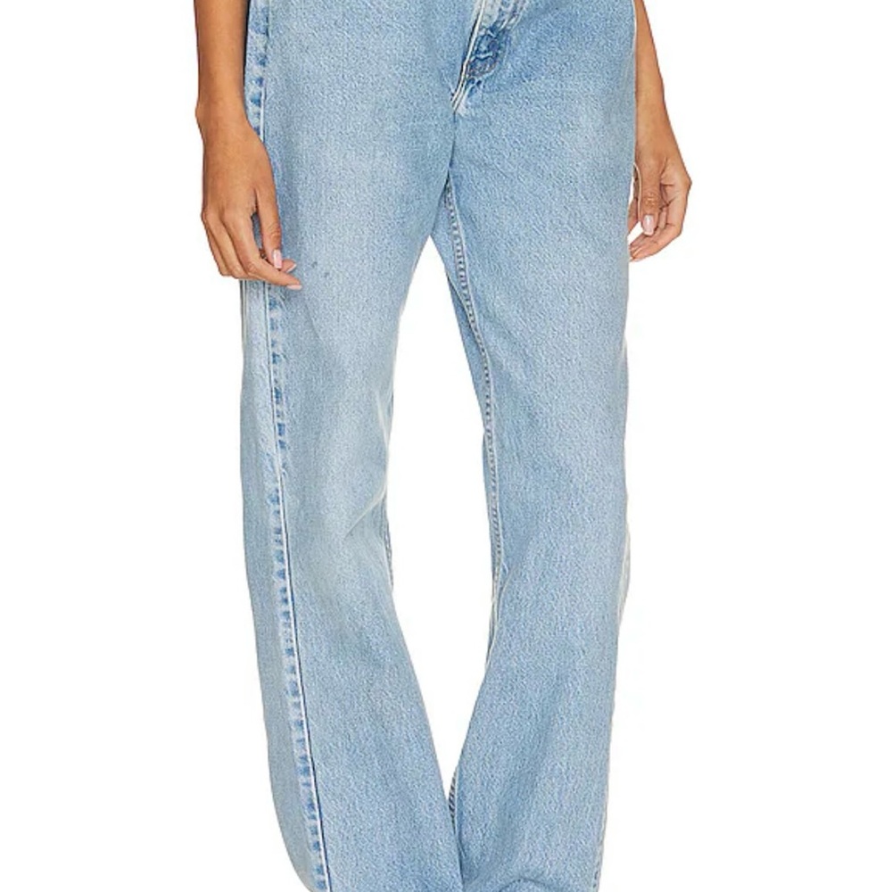 Alyssa Tilted Split Custom Jeans in Light Medium Wash - Picture 2 of 4